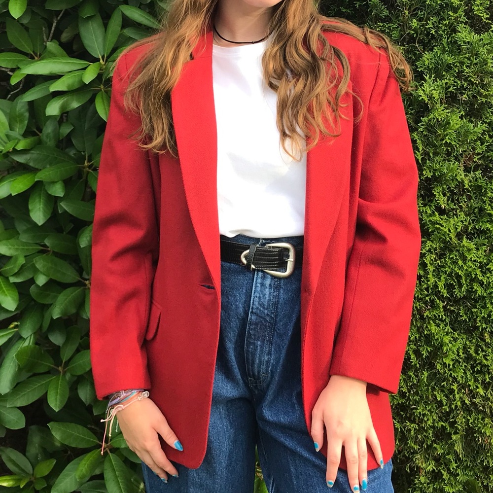 🍒 vintage wool suit blazer jacket 🍒